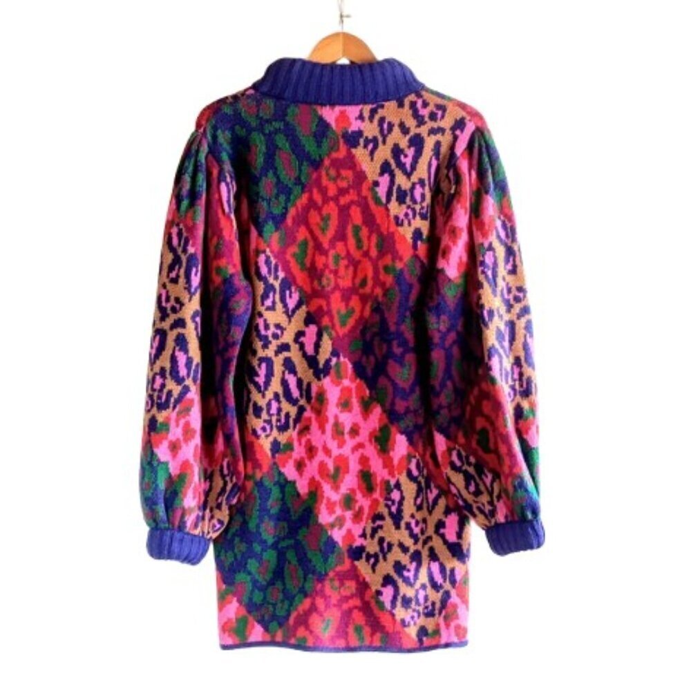 FARM Rio Mixed Leopard Pop Sweater Dress Multi NWT - Picture 5 of 12